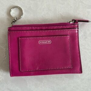 Coach keychain wallet - hot pink NWOT